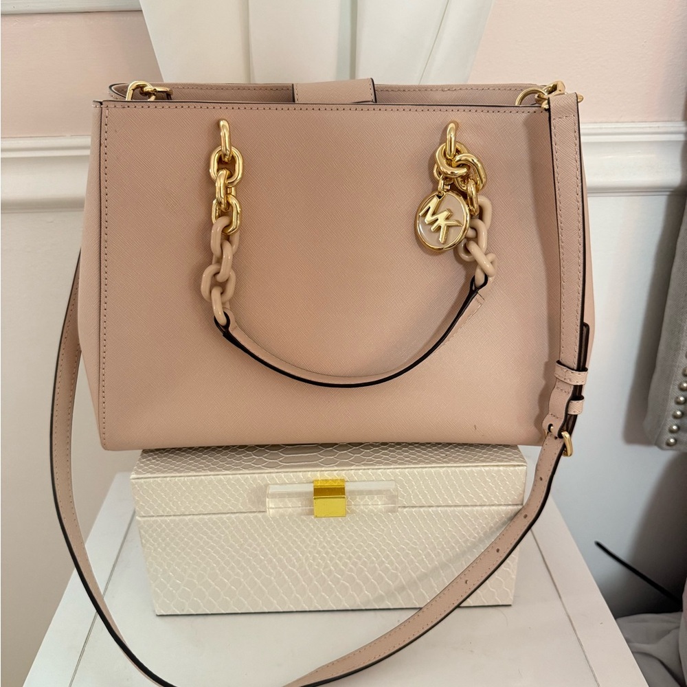 Michael Kors Tan Leather Shoulder Bag